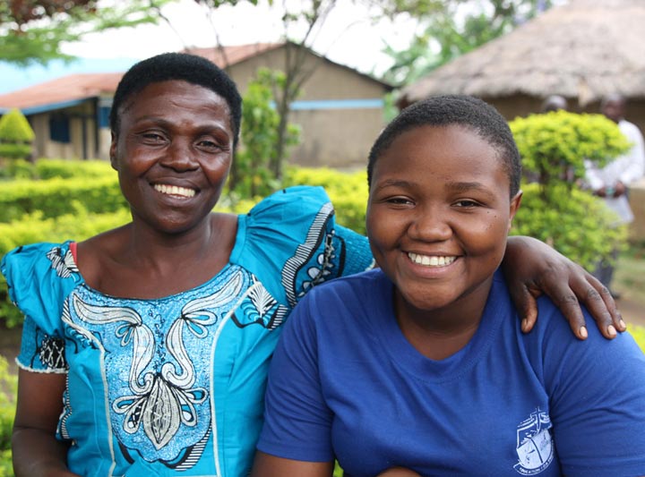 Susan (right) and the woman who cared for her while she recuperated at Susan's school.