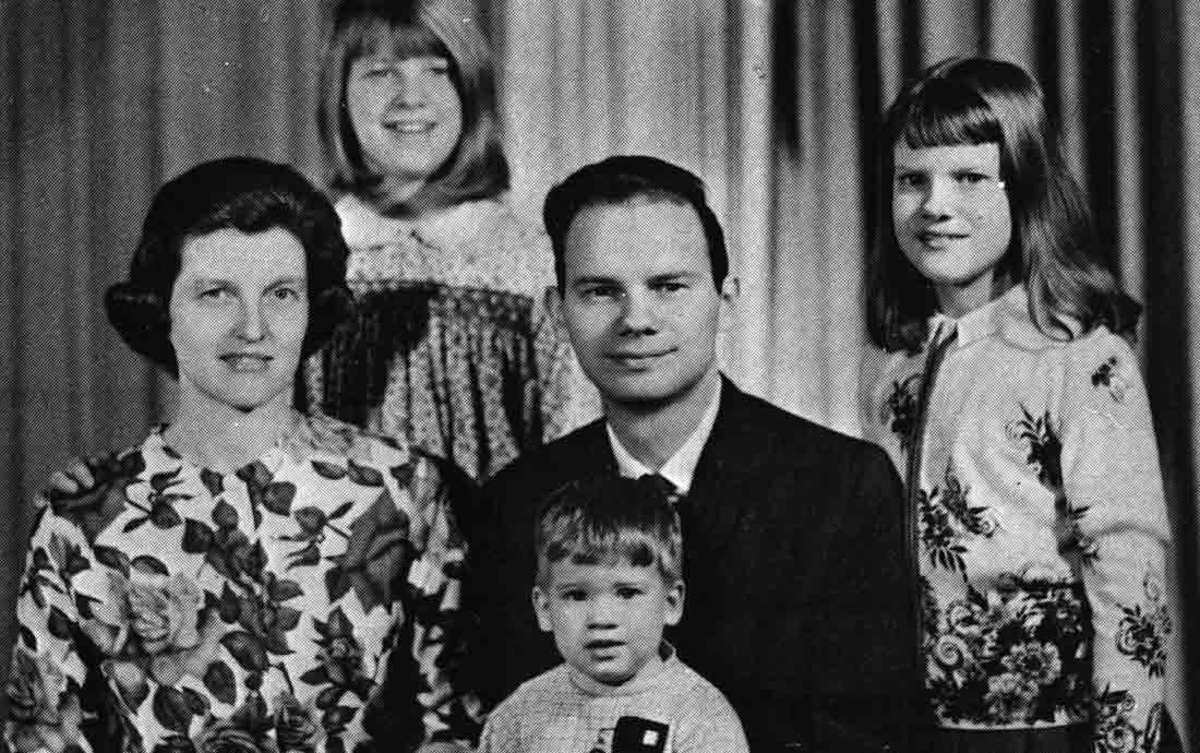 Mark, Gladys and their children in an earlier photo.