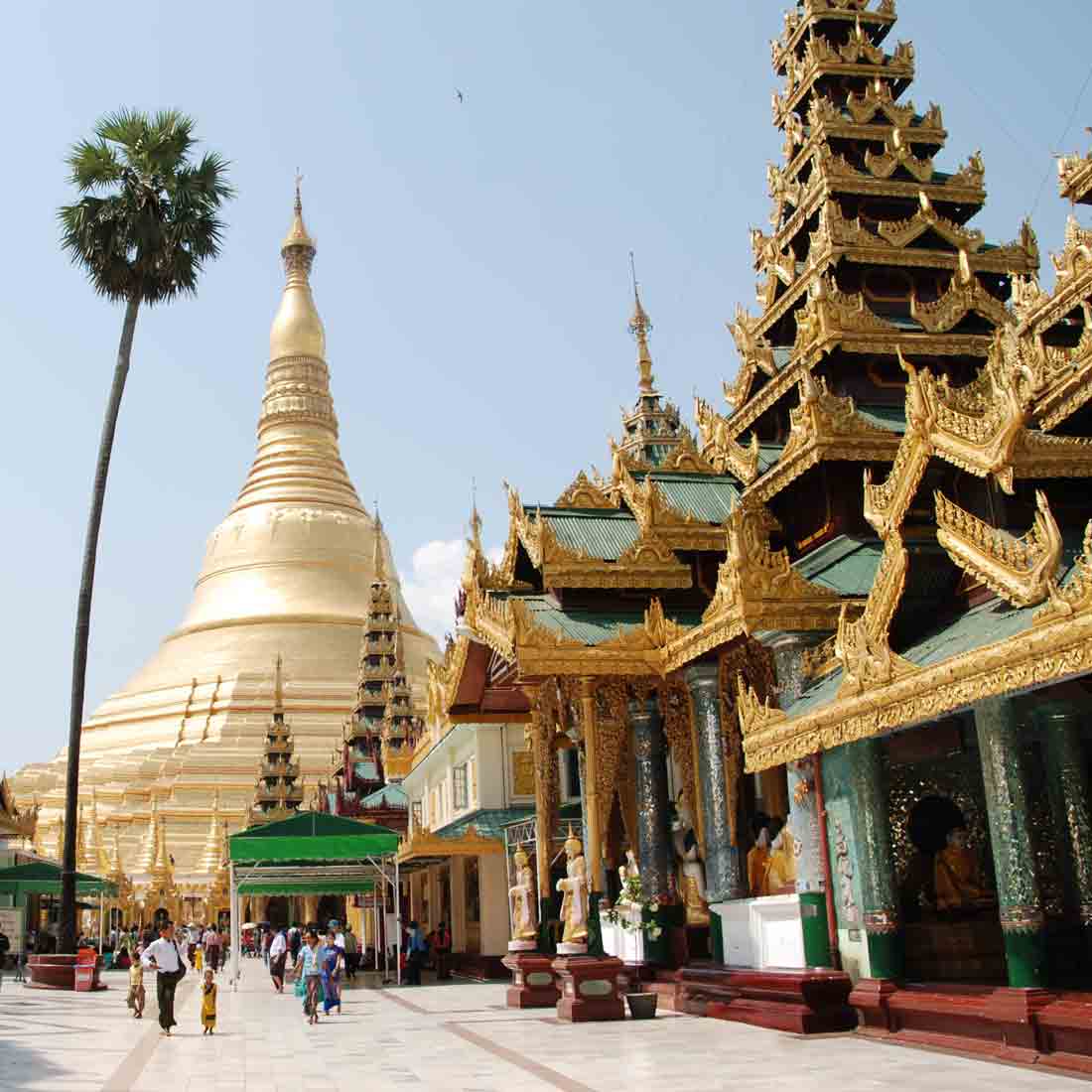 Buddhism has a strong hold in Myanmar.