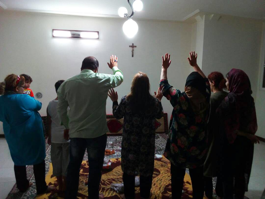 Iranians worship in a house church.