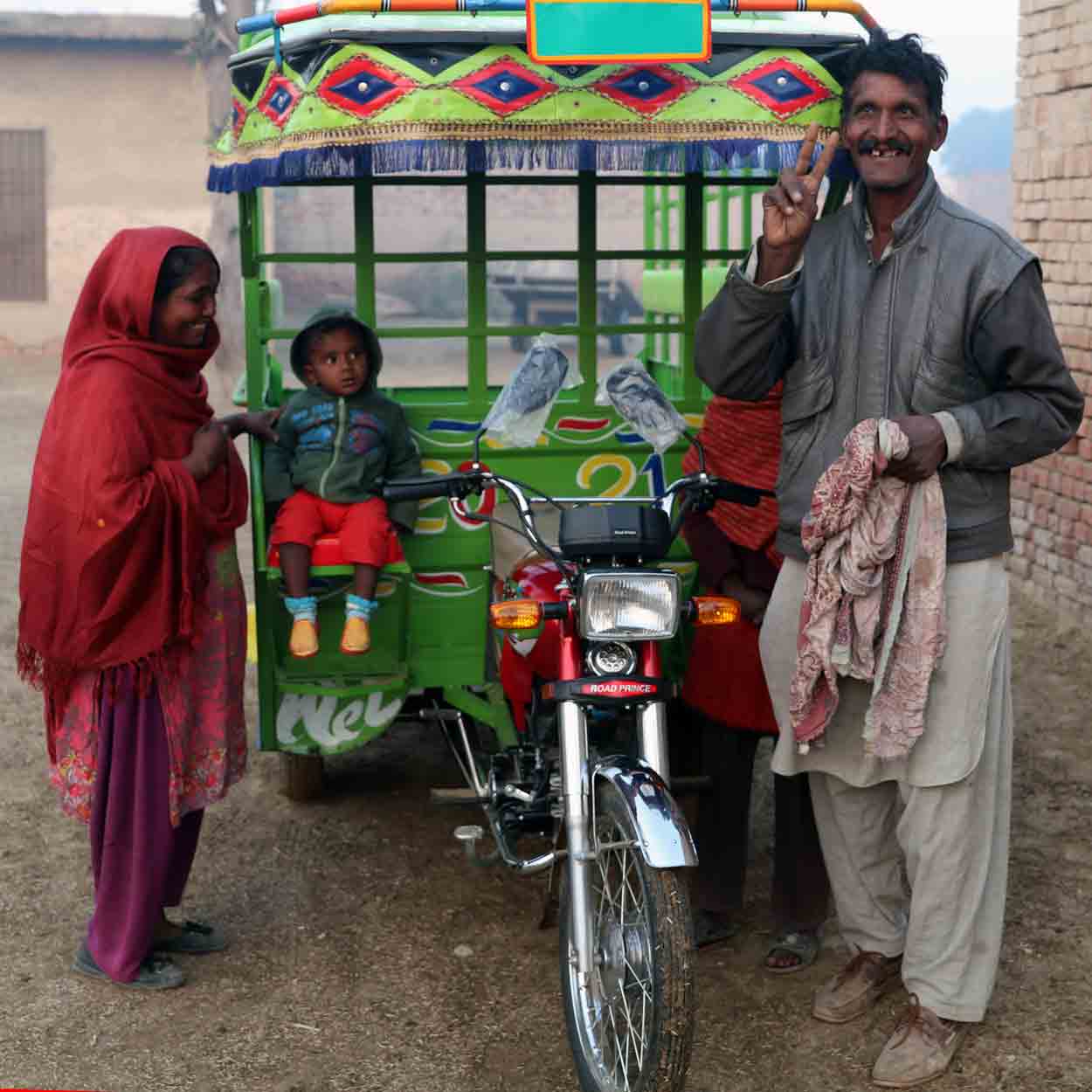 Hamza and his family will now operate a rickshaw business.