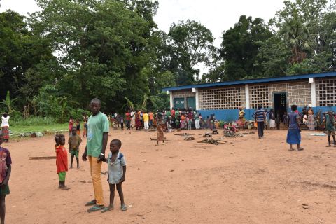 Thousands of Christians in the CAR are living in IDP camps, like the one pictured here, after fleeing their homes when attackers invaded their villages, destroying property and assaulting anyone who opposed them.