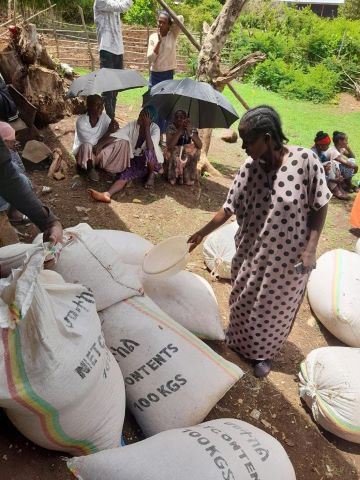 Front-line workers recently distributed aid to many displaced Christians.