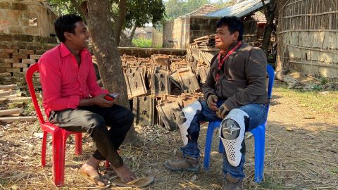 Amar Mandal (left) with another Christian brother