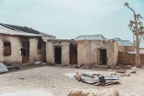 A destroyed home in Nigeria