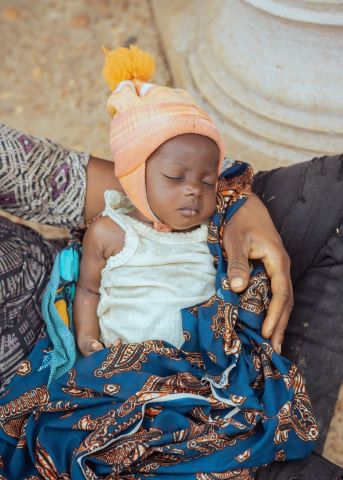 This child's parents were recently killed by militant Fulani Muslims.