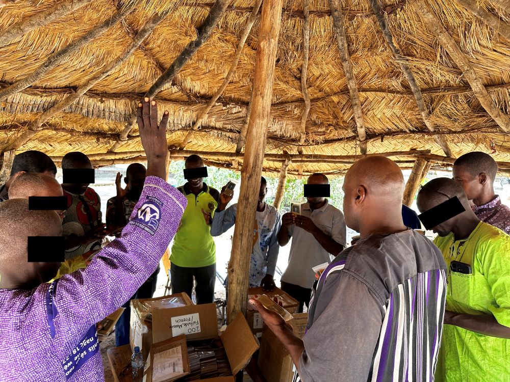 Pastors rejoice over new audio Bibles for Fulani followers of Christ.