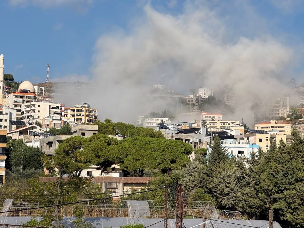 Smoke rises from a recent bombing in southern Lebanon.