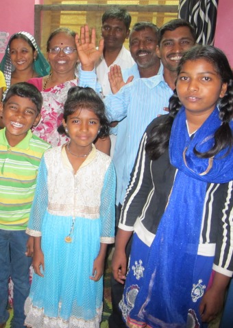 Some of the Christian families in India who were kicked out of their Hindu village for refusing to pay for a festival.