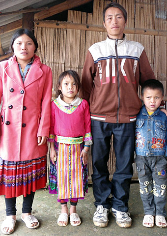 This Hmong family lives in Vietnam, where Hmong believers frequently face persecution from family members and village authorities.